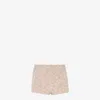Fendi Floral Mini Shorts In Beige