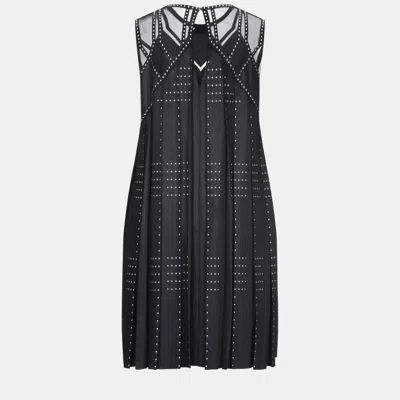 Pre-owned Fendi Viscose Midi Dress 38 In Black