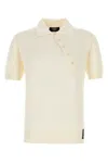 Fendi Ribbed Collar Polo Shirt With Short Sleeves