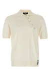 Fendi Ribbed Collar Polo Shirt With Short Sleeves
