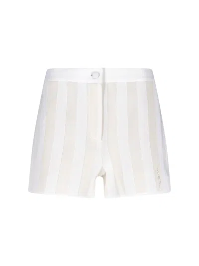 Fendi Viscose Shorts In White