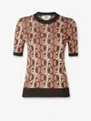 Fendi Three-dimensional Jacquard Sweater With Geometric Pattern In Multi