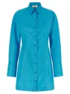 Fendi Chemisier Dress With Long Sleeves In Blue