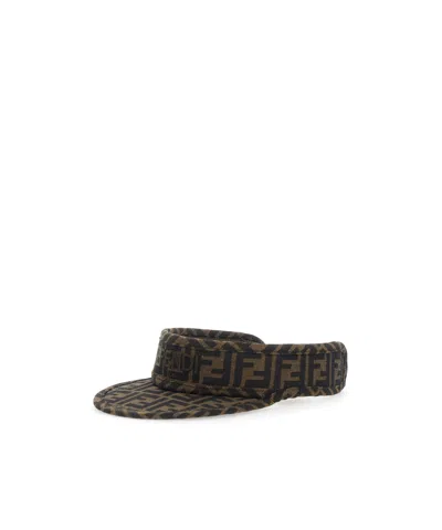 Fendi Visor Flat Brim In Brown