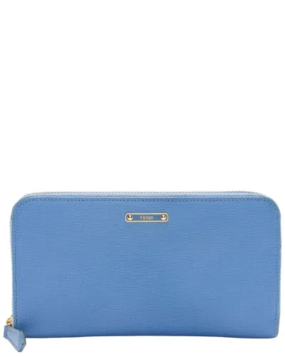 Pre-owned Fendi Vitello Elite Zip Around Wallet (authentic Pre-loved)