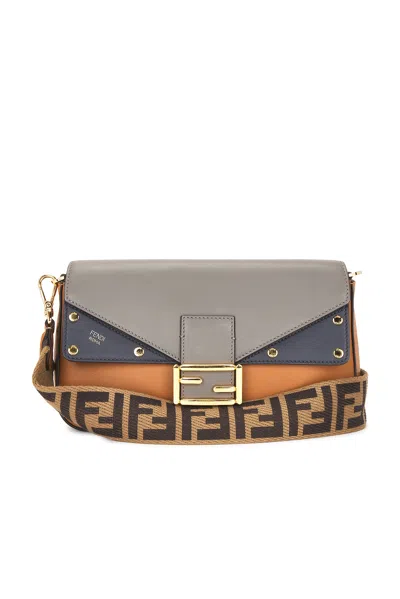 Pre-owned Fendi Vitello Grace Re-edition Baguette Shoulder Bag In Multi
