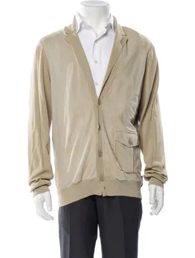 Pre-owned Fendi V-neck Long Sleeve Cardigan In Neutral