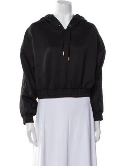 Pre-owned Fendi V-neck Long Sleeve Sweatshirt In Black