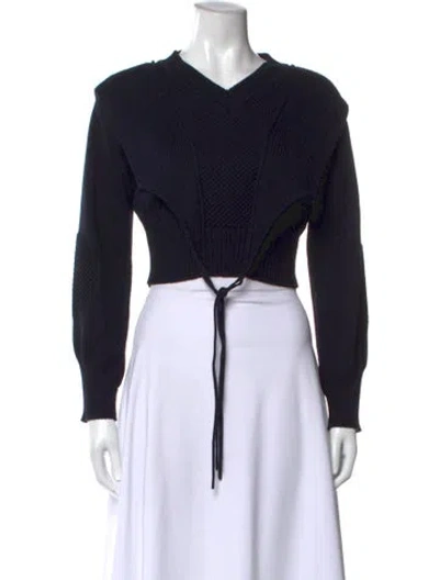 Pre-owned Fendi V-neck Sweater In Black