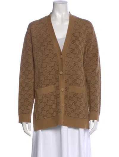 Pre-owned Fendi V-neck Sweater In Neutral