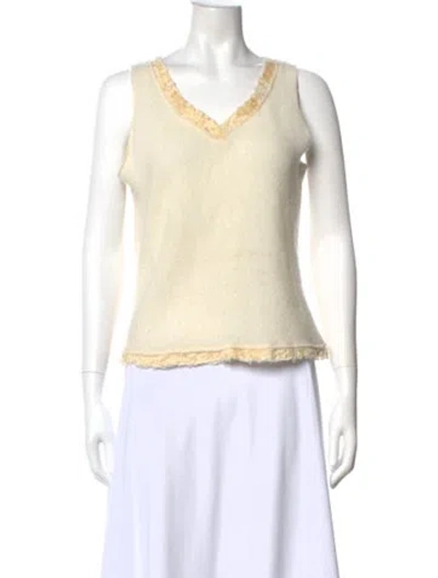 Pre-owned Fendi V-neck Sweater In Neutral
