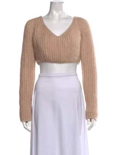 Pre-owned Fendi V-neck Sweater In Pink