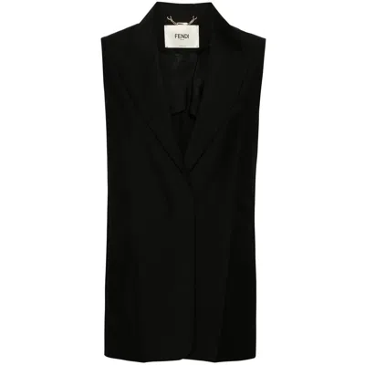 Fendi Waistcoats In Black