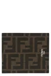 Fendi Diagonal Wallet Wallets Brown
