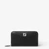Fendi Ff Squared Zip-around In Black