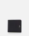 Fendi Men Ff Jacquard Fabric And Leather Bifold Wallet In Black