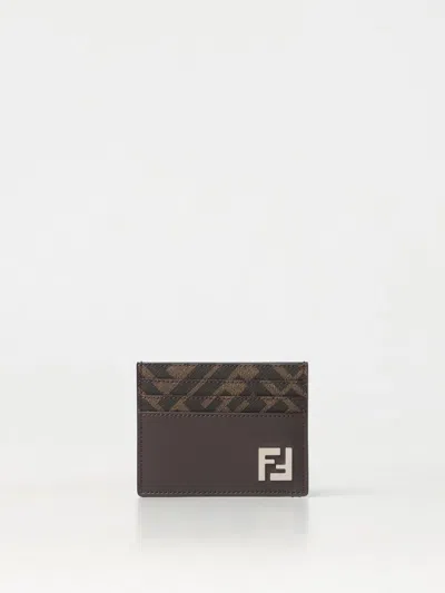 Fendi Brown Squared Ff Card Holder