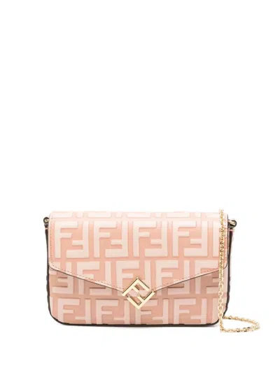 FENDI FENDI WALLET ON CHAIM FF DIAMONDS