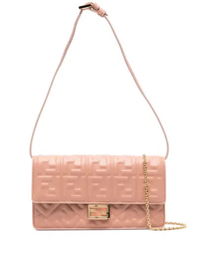 Fendi Wallet On Chain Baguette In Pink