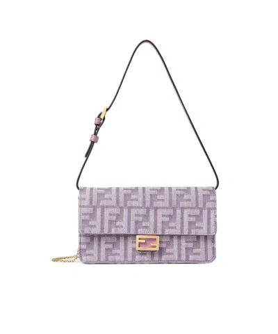 Fendi Wallet On Chain Baguette In Purple