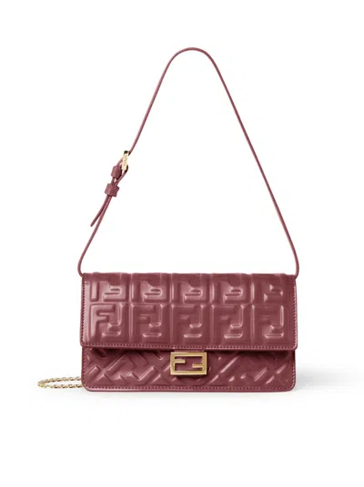 Fendi Wallet On Chain Baguette In Purple