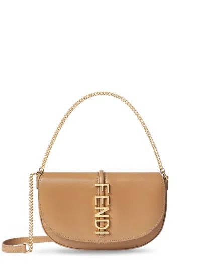 Fendi Wallet On Chain Graphy Leather Shoulder Bag