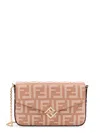 Fendi Women's Wallet On Chaim Ff Diamonds In Pink