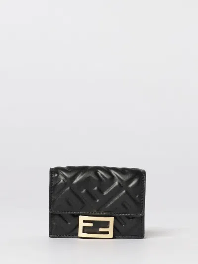 FENDI FENDI BAGUETTE MICRO FF WALLET IN NAPPA LEATHER