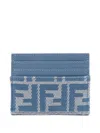 Fendi Monogram Cardholder In Blue