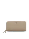 Fendi Zip-around Leather Wallet In Brown