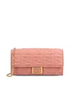 Fendi Pink Nappa Leather Wallet With Ff Motif In Pink
