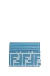 Fendi `ff` Card Case In Blue