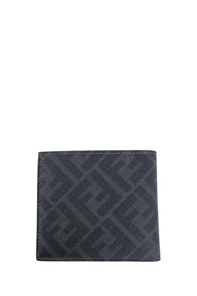 Fendi Diagonal Wallet In Grey