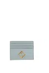 Fendi Ff Diamond Card Holder In Anise+os