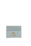 Fendi Ff Diamond Card Holder In Anise+os
