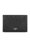 Fendi Men Porta Carte Di Credito Slim Shadow In Black