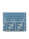 Fendi Monogram Cardholder In Blue
