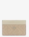 Fendi Shadow Card Holder In Latte-sabbia-p