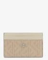 Fendi Shadow Card Holder In Latte-sabbia-p