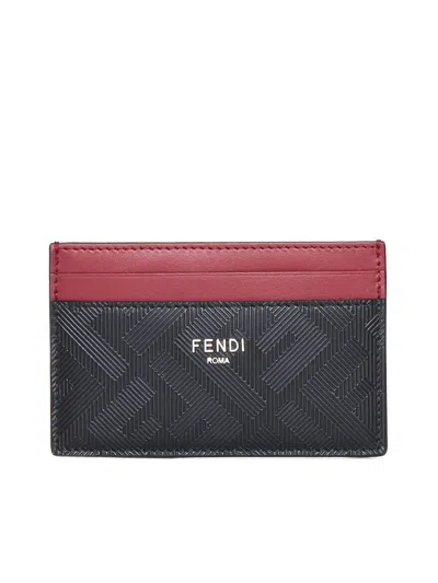 Fendi Wallets In Nero Fragola