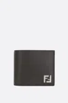 Fendi Ff-plaque Wallet In Real Ebony+tbmr+p