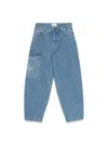 Fendi Washed Denim Pants In Blue