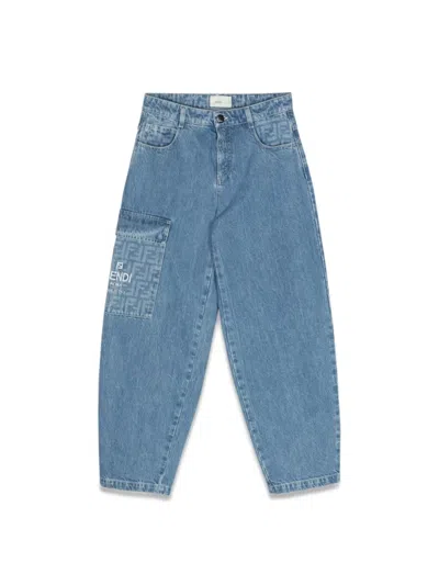 FENDI FENDI WASHED DENIM PANTS