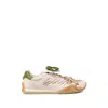Fendi Wave Pulse Suede Sneakers With Satin Inserts In Multi