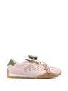Fendi Wave Pulse Suede Sneakers With Satin Inserts In Multi