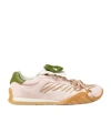 Fendi Wave Pulse Suede Sneakers With Satin Inserts In Multi