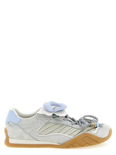 Fendi Wave Pulse Sneaker In Beige