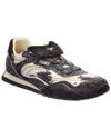 Fendi Wave Pulse Mixed-media Low-top Sneakers In Animal Print