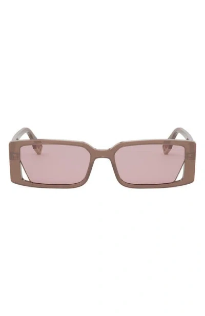 Fendi Way 53mm Rectangular Sunglasses