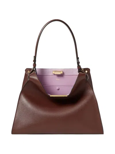 FENDI WAY LEATHER TOTE BAG